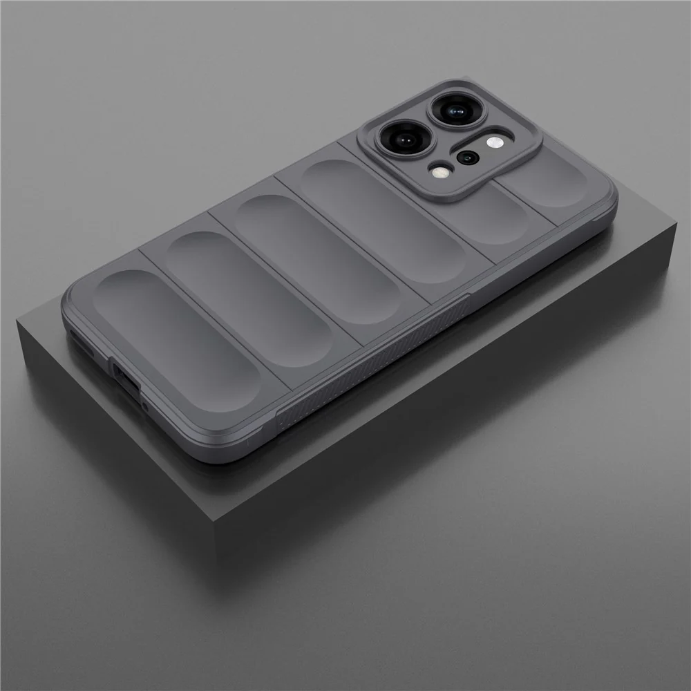 For Oppo Reno14 Pro 5G (Global) Case Anti-Drop Soft TPU Rugged Phone Back Cover - Dark Grey - Image 3