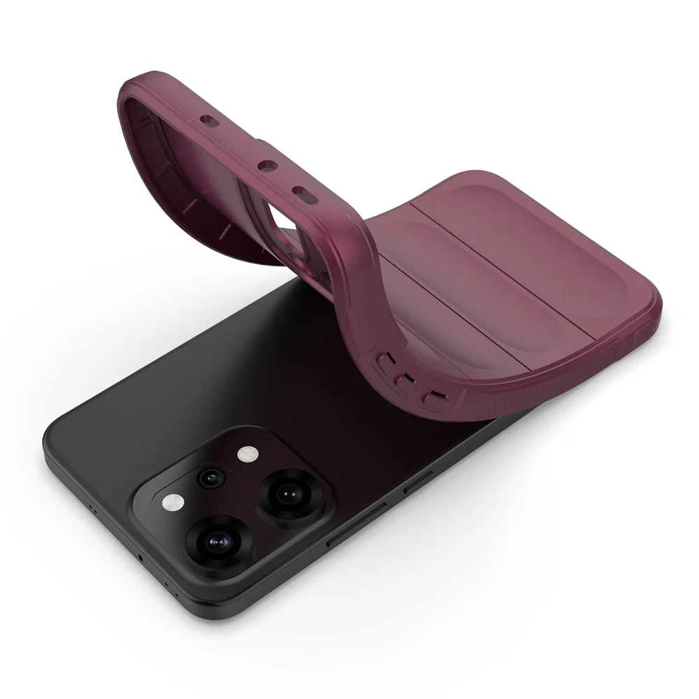 For Oppo Reno14 Pro 5G (Global) Case Anti-Drop Soft TPU Rugged Phone Back Cover - Wine Red - Image 5
