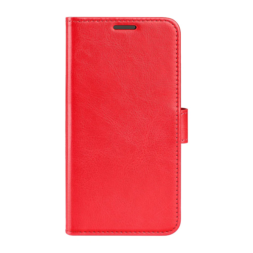 For Oppo Reno14 Pro 5G (Global) Case Crazy Horse Texture Stand Leather Phone Cover - Red - Image 2