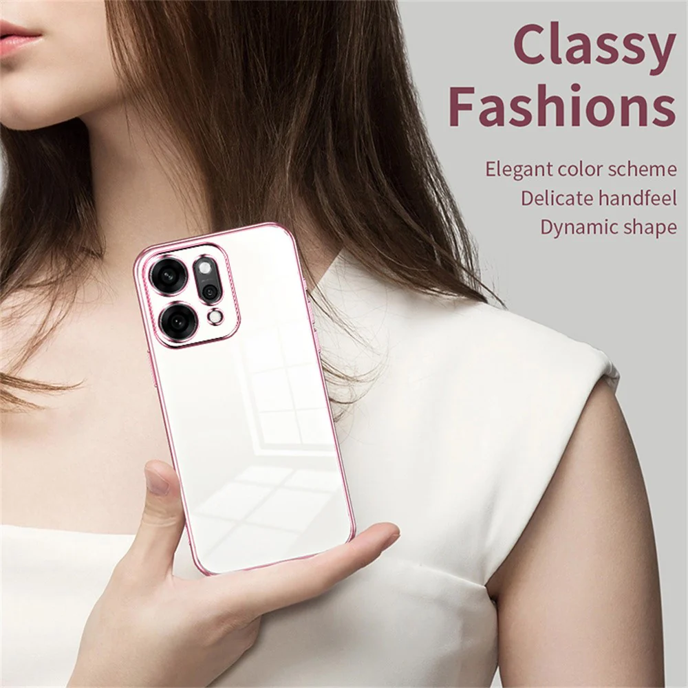 For Oppo Reno14 Pro 5G (Global) Case Electroplating Frame Soft TPU Phone Cover - Gold - Image 7