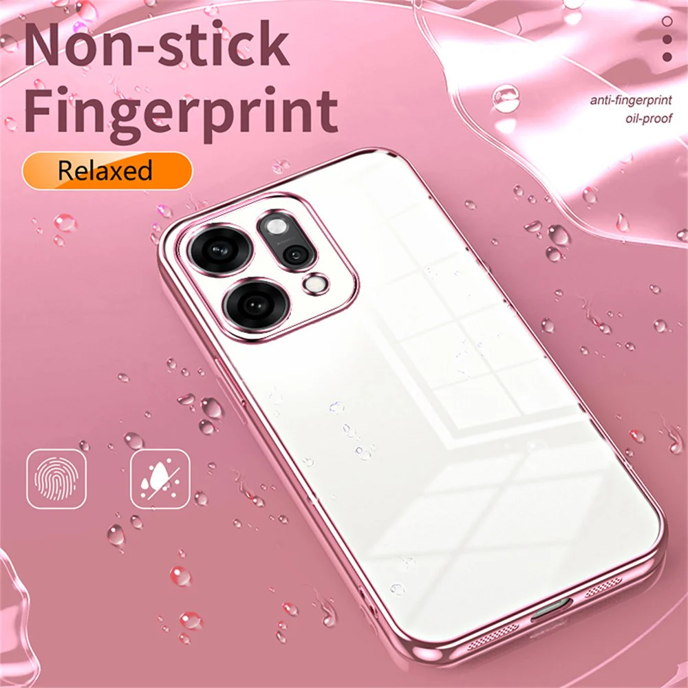 For Oppo Reno14 Pro 5G (Global) Case Electroplating Frame Soft TPU Phone Cover - Purple - Image 4