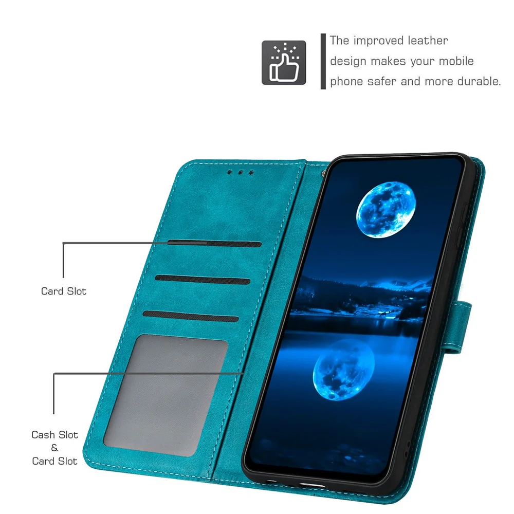 For Oppo Reno14 Pro 5G (Global) Case Flip Stand Calf Texture PU Leather Wallet Phone Cover with Strap - Green - Image 2