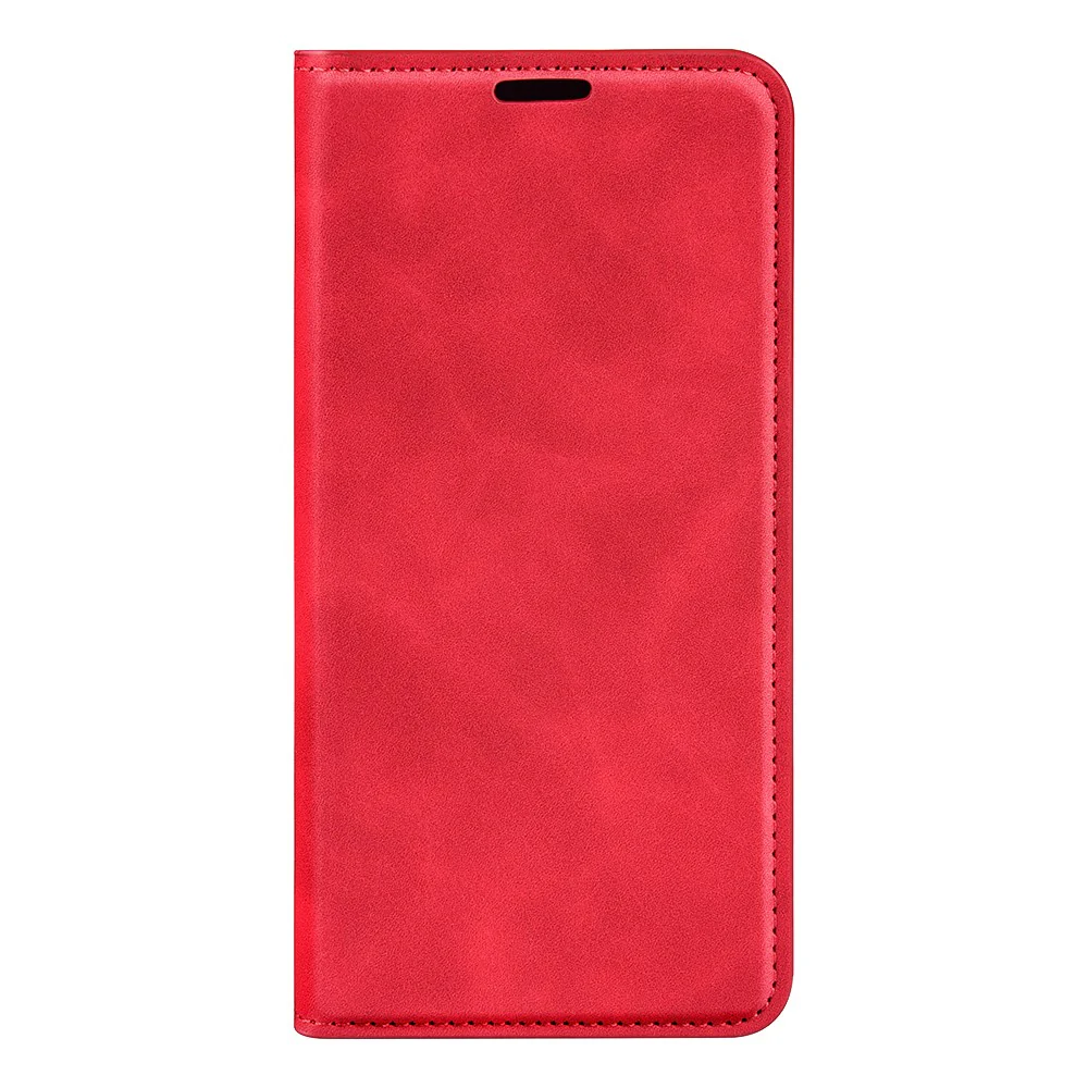 For Oppo Reno14 Pro 5G (Global) Case Skin Touch Leather Wallet Phone Cover - Red - Image 2