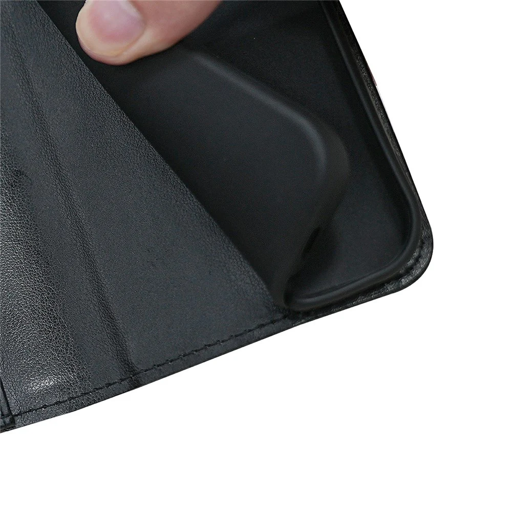 For Oppo Reno14 Pro 5G (Global) Case Stand Card Holder Wallet Leather Phone Cover - Black - Image 4