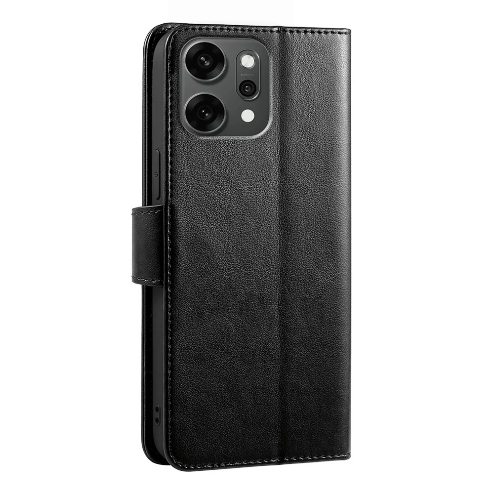 For Oppo Reno14 Pro 5G (Global) Case Stand Card Holder Wallet Leather Phone Cover - Black - Image 6