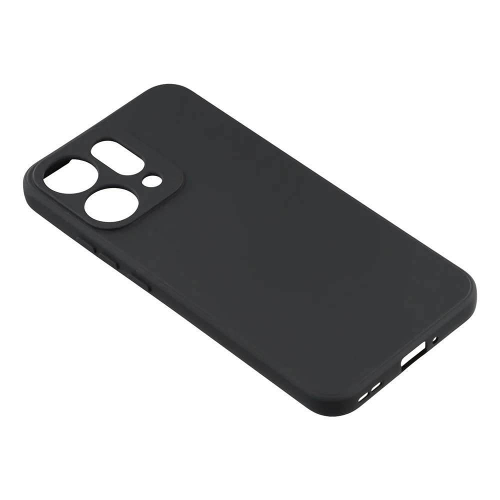 For Oppo Reno14 Pro 5G (Global) Case TPU Back Soft Anti-Scratch Fiber Lining Phone Cover - Black - Image 3