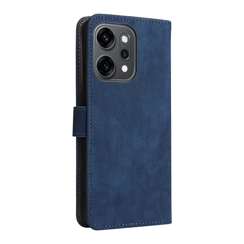 For Oppo Reno14 Pro 5G (Global) Case Wallet RFID Blocking PU Leather Phone Cover Stand with Strap - Blue - Image 7