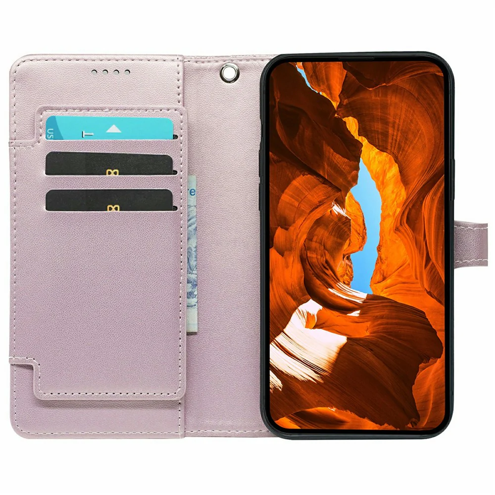 For Oppo Reno14 Pro 5G (Global) Case with 9 Card Slots PU Leather Stand Phone Cover - Rose Gold - Image 2