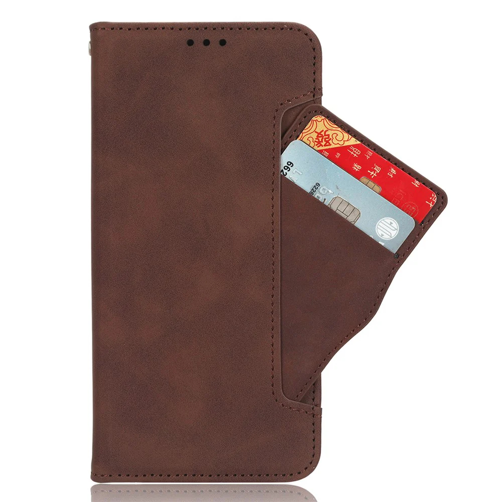 For Oppo Reno14 Pro 5G (Global) Leather Case Phone Wallet Cover with Multiple Card Slots - Brown - Image 4