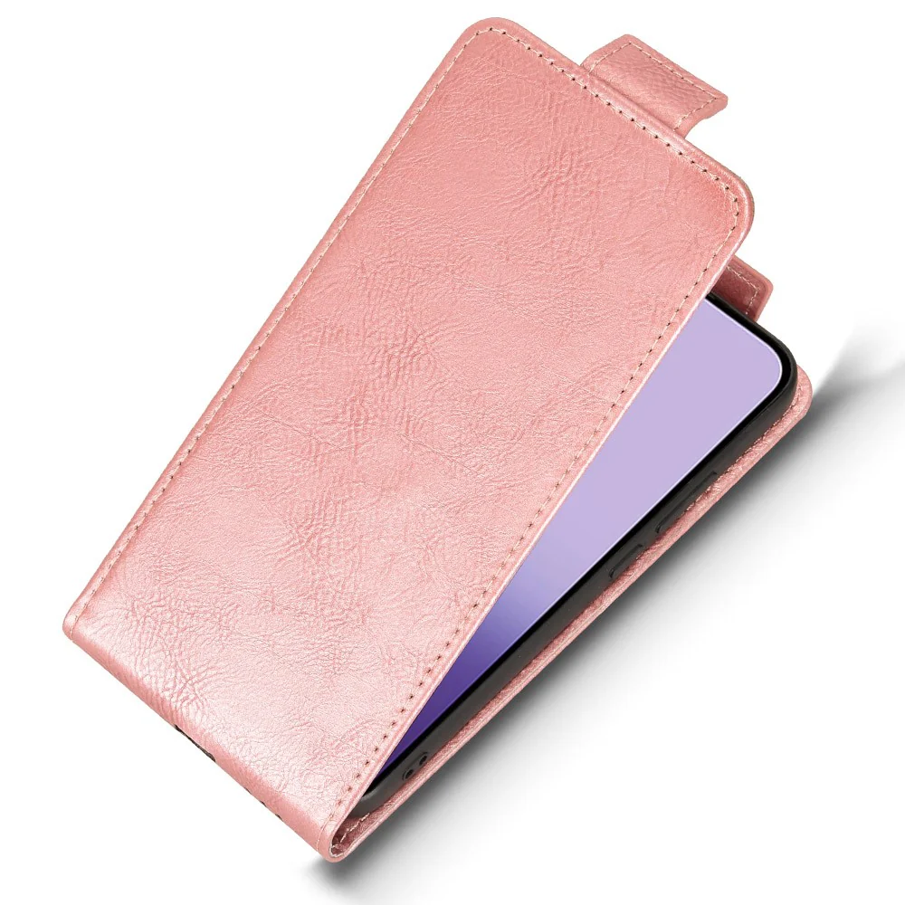 For Oppo Reno14 Pro 5G (Global) Stand Case Magnetic Clasp Vertical Flip Leather Phone Cover with Card Holder - Rose Gold - Image 4