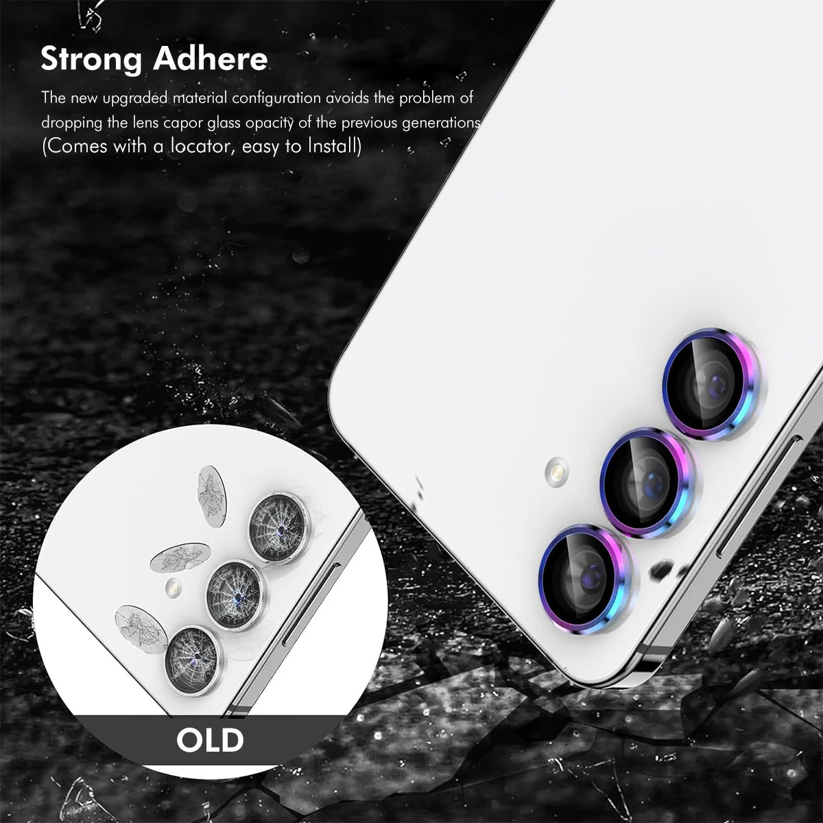 For Samsung Galaxy A16 5G ENKAY Hat-Prince Camera Lens Protector Metal Ring Lens Film - Black - Image 4