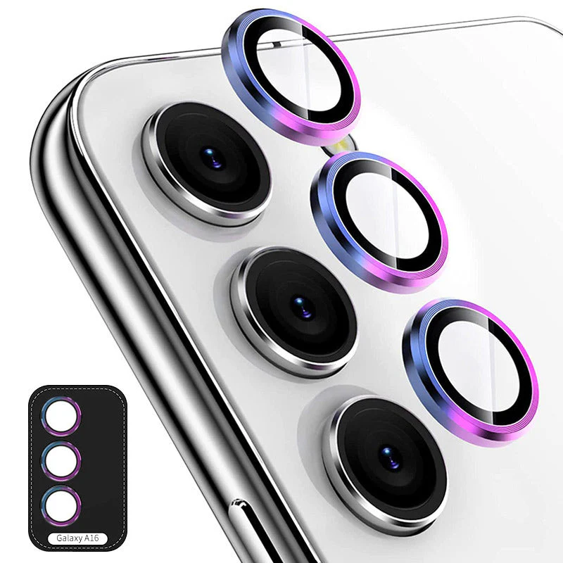 For Samsung Galaxy A16 5G ENKAY Hat-Prince Camera Lens Protector Metal Ring Lens Film - Colorful