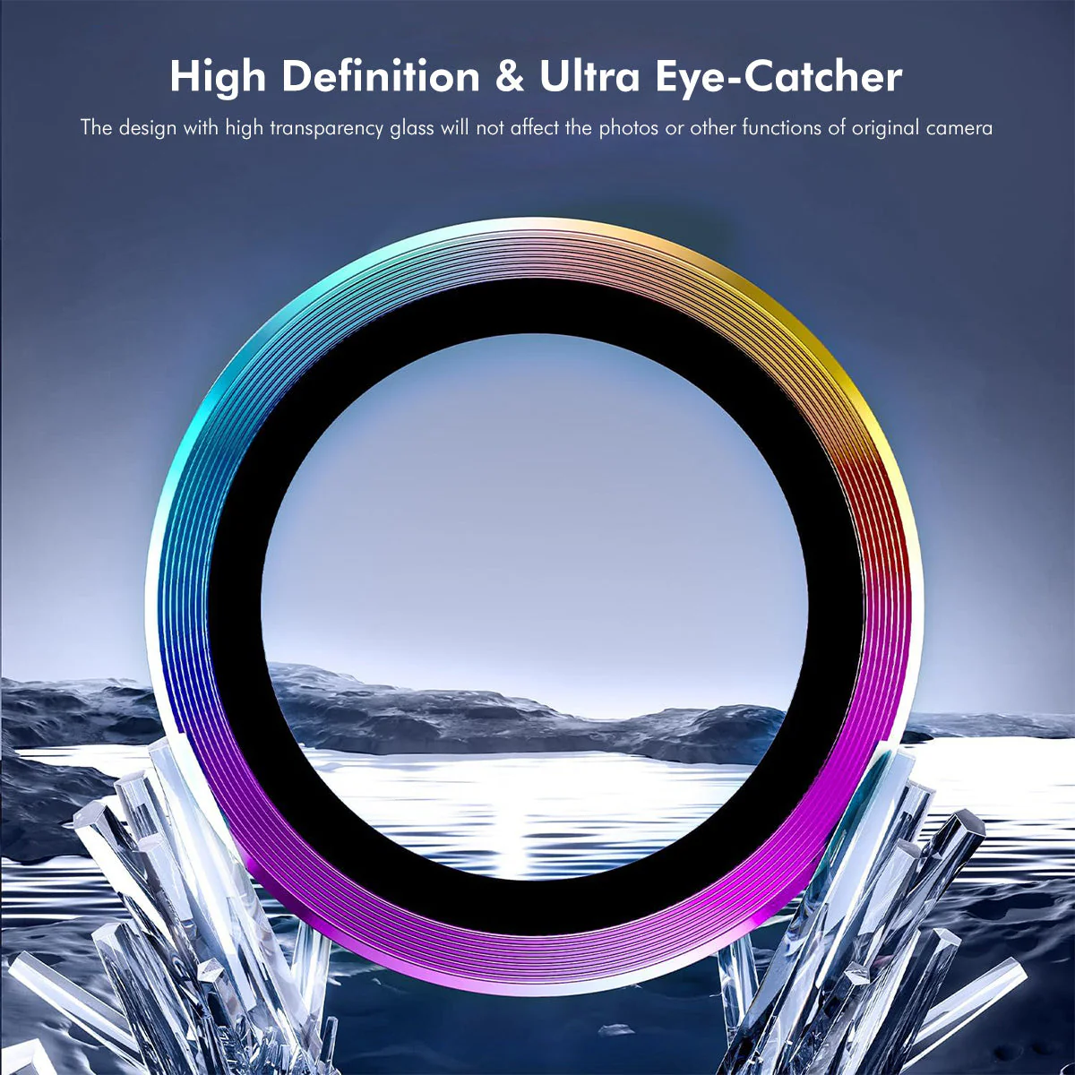 For Samsung Galaxy A16 5G ENKAY Hat-Prince Camera Lens Protector Metal Ring Lens Film - Light Purple - Image 2
