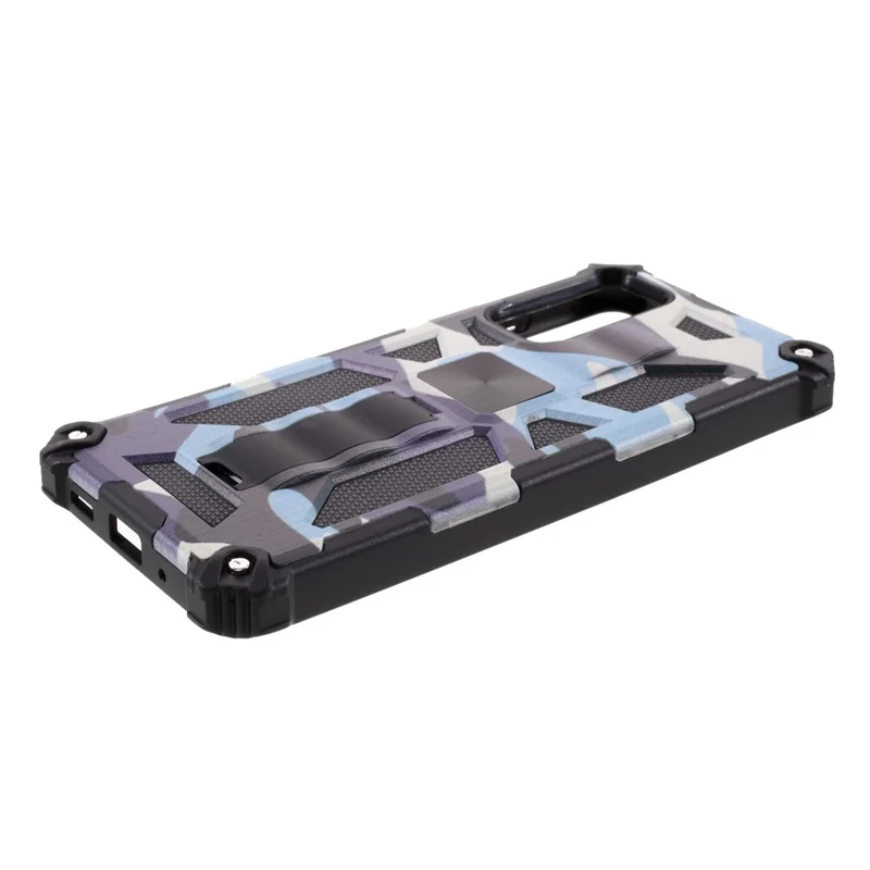 For Samsung Galaxy S20 FE 4G/5G/S20 Lite/S20 FE 2022 Camouflage Style Shock Absorption Detachable 2 in 1 Phone Protective Shell - Navy Blue - Image 6