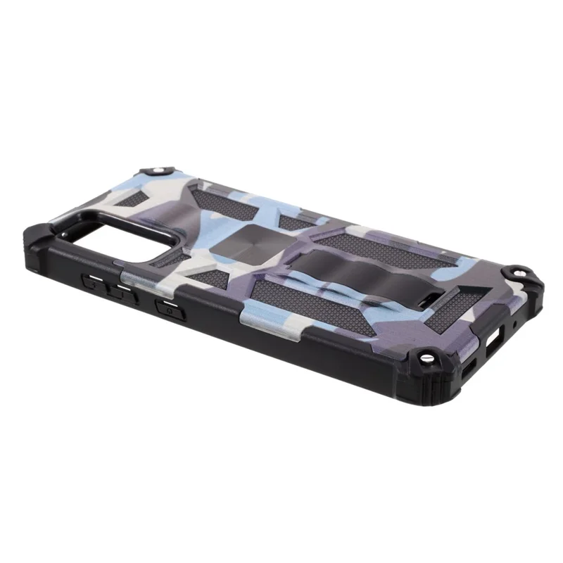 For Samsung Galaxy S20 FE 4G/5G/S20 Lite/S20 FE 2022 Camouflage Style Shock Absorption Detachable 2 in 1 Phone Protective Shell - Navy Blue - Image 7