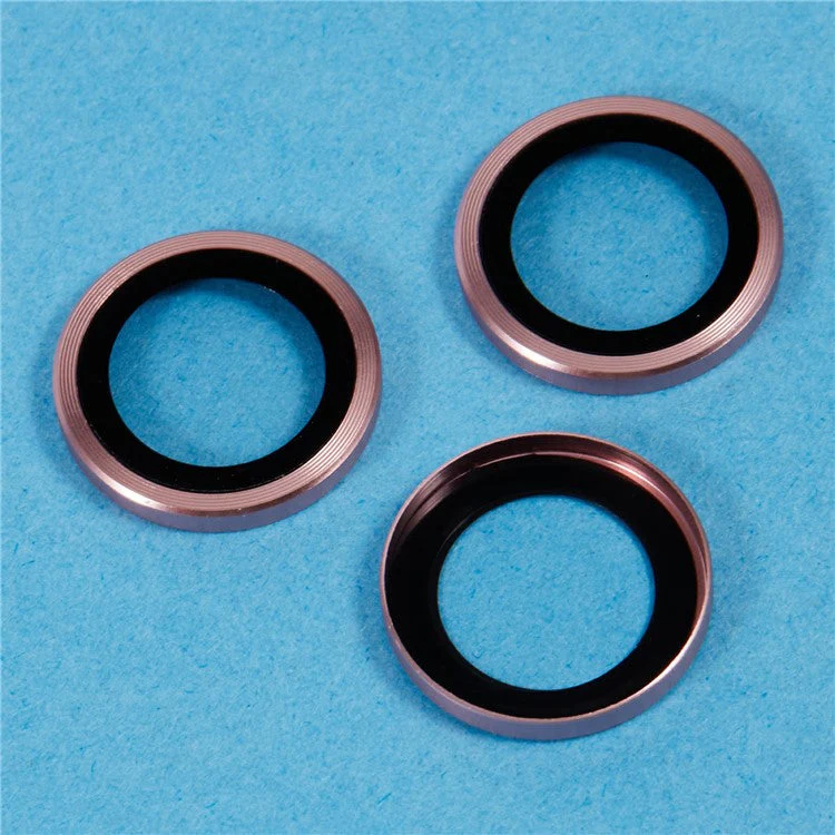 For Samsung Galaxy S24 FE Camera Lens Protector Set Metal + Tempered Glass Individual Ring Film - Rose Gold - Image 4