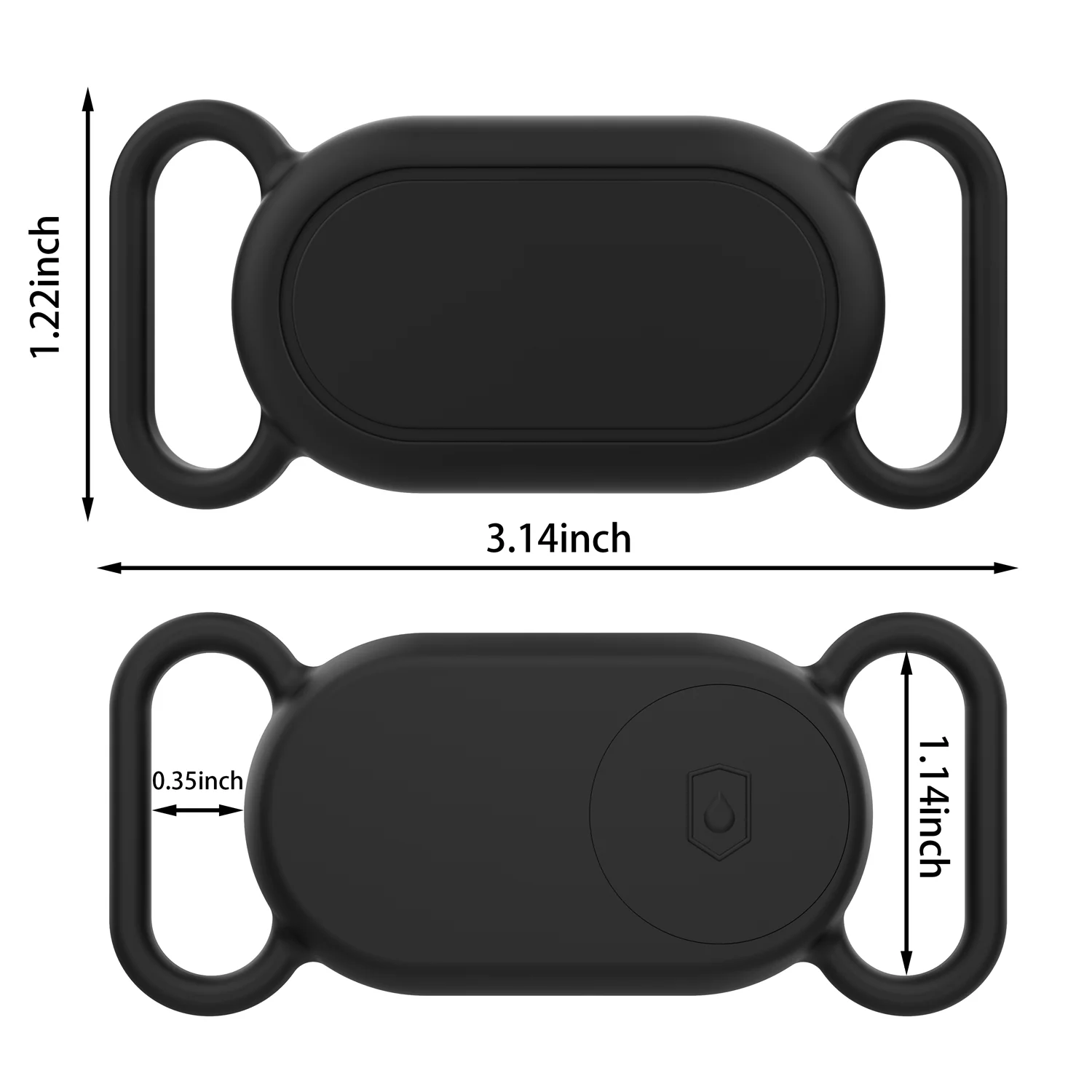 For Samsung Galaxy SmartTag 2 Pet Silicone Life Waterproof Protective Case(Black) - Image 3