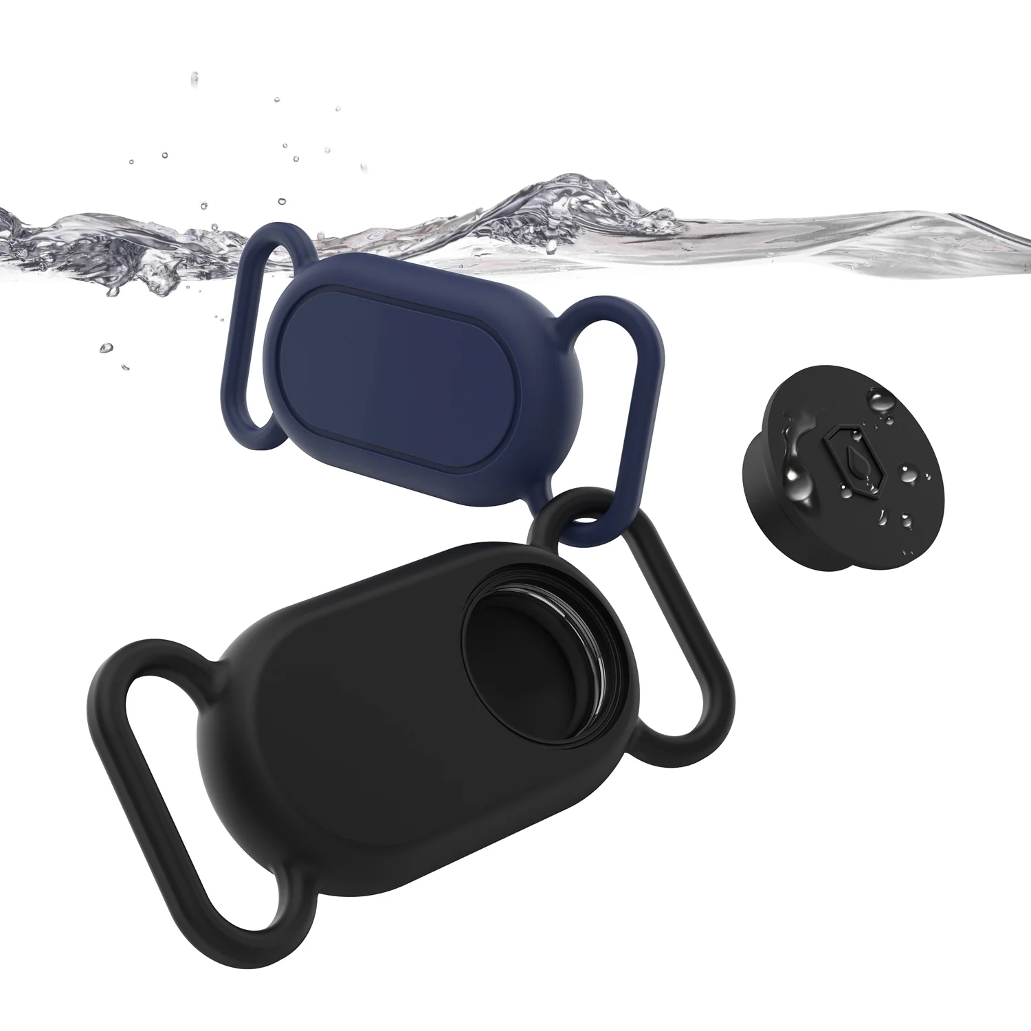 For Samsung Galaxy SmartTag 2 Pet Silicone Life Waterproof Protective Case(Black) - Image 4