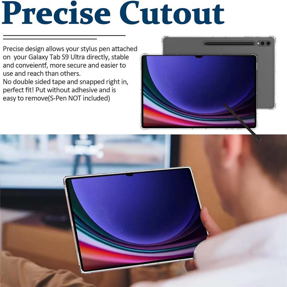 For Samsung Galaxy Tab S10 Lite / S10 FE / S9 FE Case TPU Cover HD Transparent Drop Protection Tablet Shell - Image 3