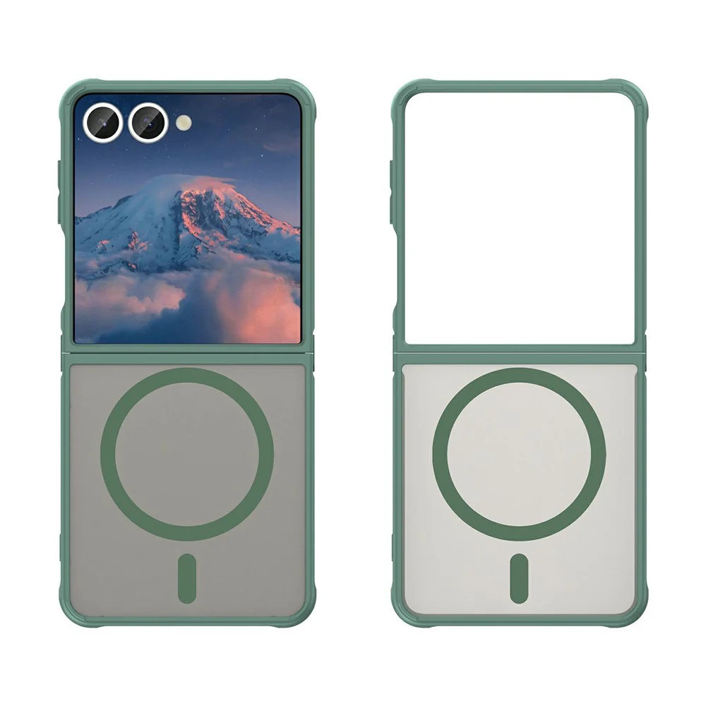 For Samsung Galaxy Z Flip7 5G Case Compatible with MagSafe Anti Drop PC + TPU Phone Cover - Green - Image 2