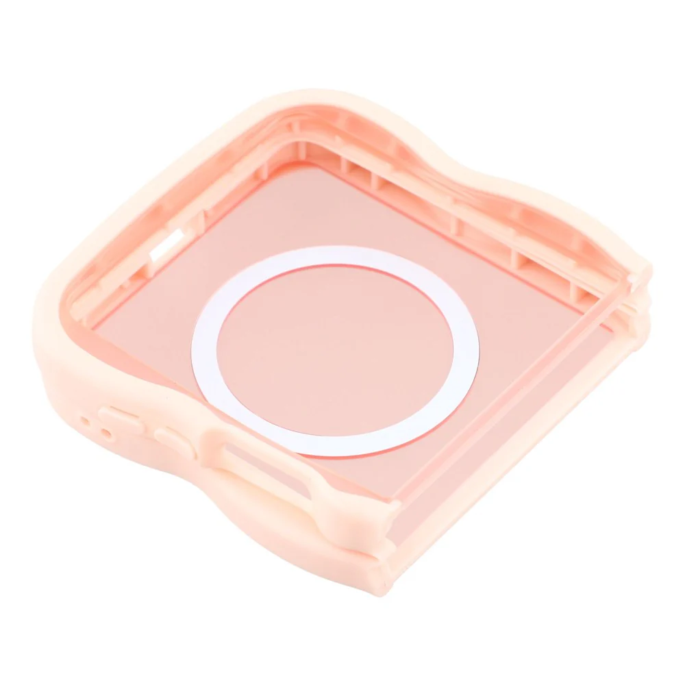 For Samsung Galaxy Z Flip7 5G Case Compatible with MagSafe TPU + PC Phone Back Cover Skin Touch Wave Shape - Pink - Image 6