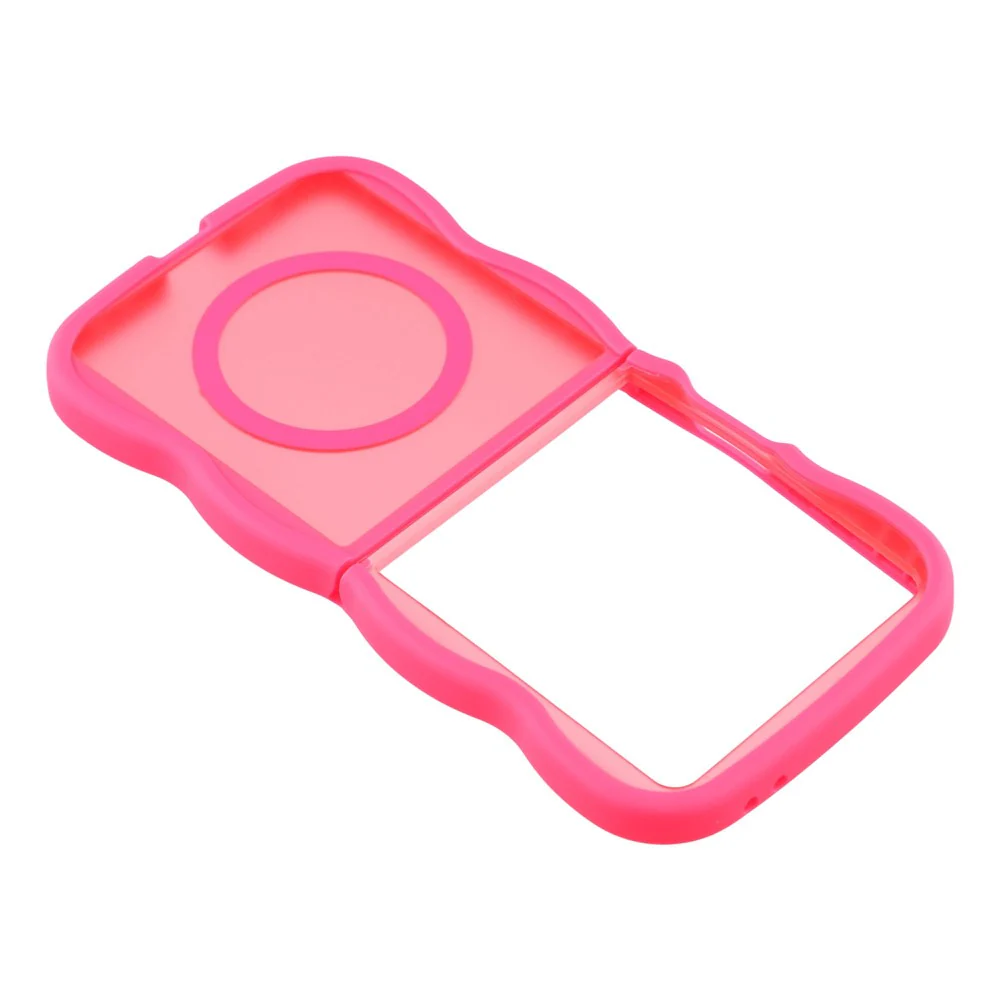 For Samsung Galaxy Z Flip7 5G Case Compatible with MagSafe TPU + PC Phone Back Cover Skin Touch Wave Shape - Rose - Image 4