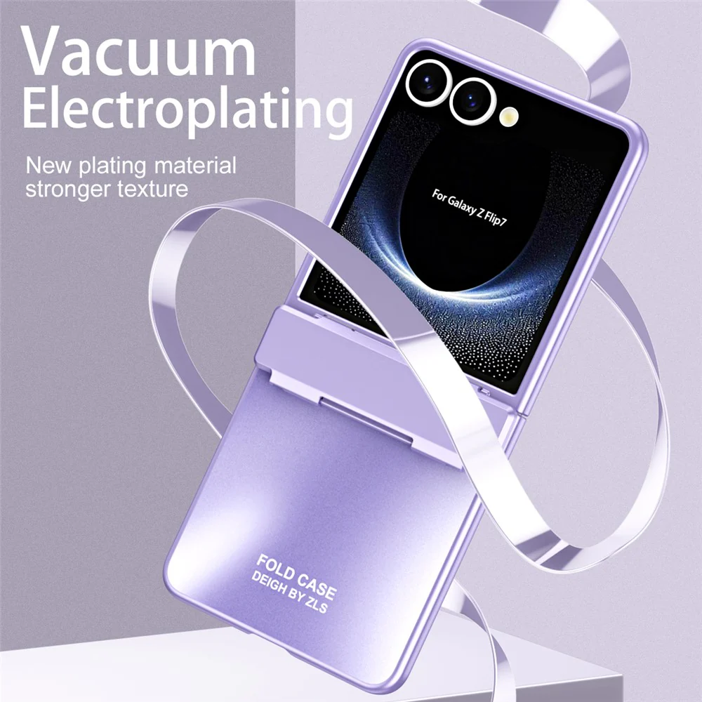 For Samsung Galaxy Z Flip7 5G Case Electroplating Hard PC Protective Phone Cover - Purple - Image 5