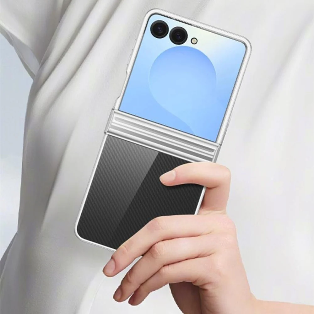 For Samsung Galaxy Z Flip7 5G Case Hinge Design Electroplating PC Clear Phone Cover - Gold - Image 8