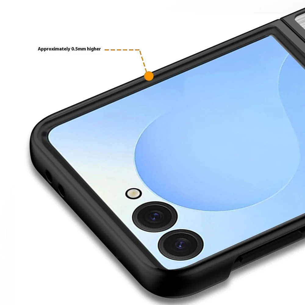 For Samsung Galaxy Z Flip7 5G Case Protective Stainless Steel + PC Phone Cover - Grey - Image 3