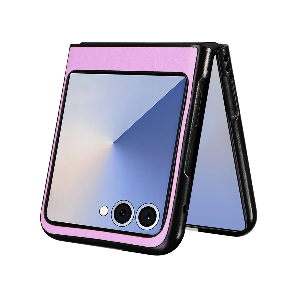 For Samsung Galaxy Z Flip7 5G Case PU Leather Hard PC Protective Phone Cover - Purple - Image 3