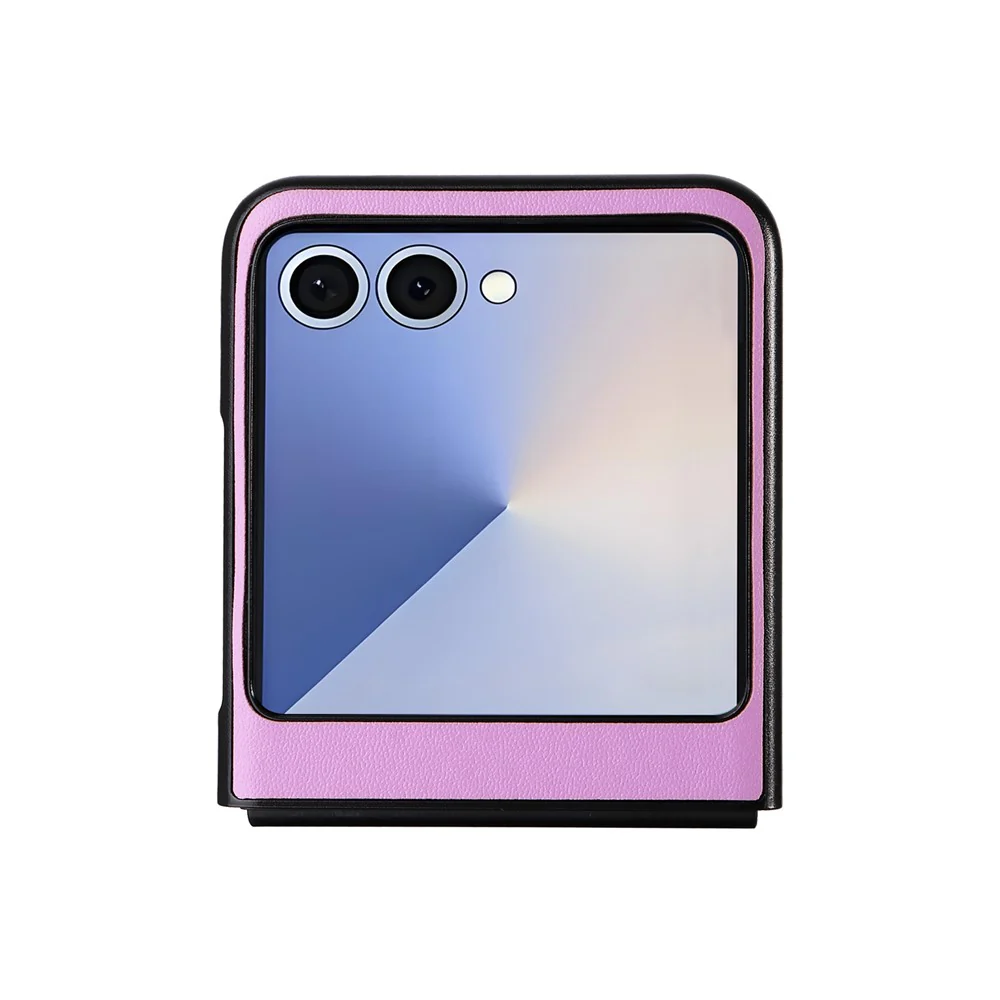 For Samsung Galaxy Z Flip7 5G Case PU Leather Hard PC Protective Phone Cover - Purple - Image 5