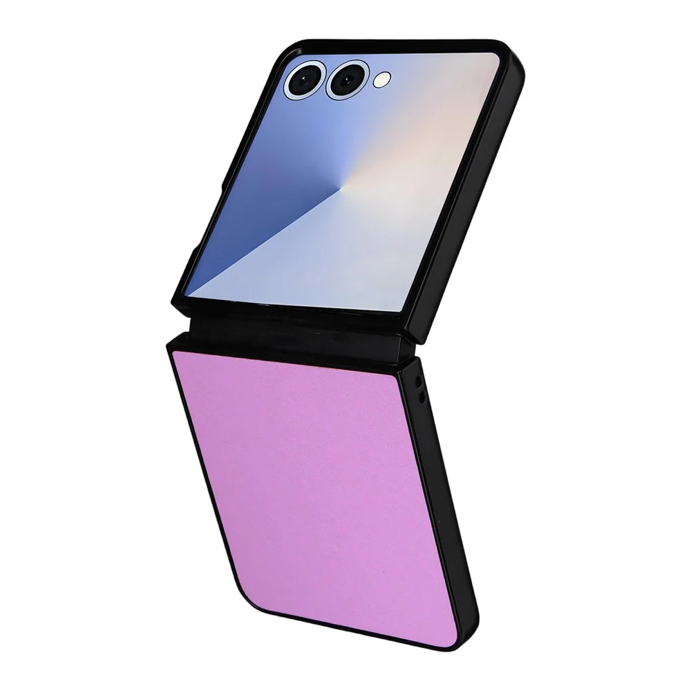For Samsung Galaxy Z Flip7 5G Case PU Leather Hard PC Protective Phone Cover - Purple - Image 7