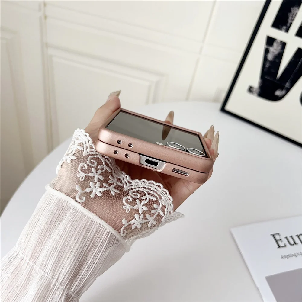For Samsung Galaxy Z Flip7 5G Case Ring Holder Anti Drop Rubberized PC Phone Cover - Black - Image 3