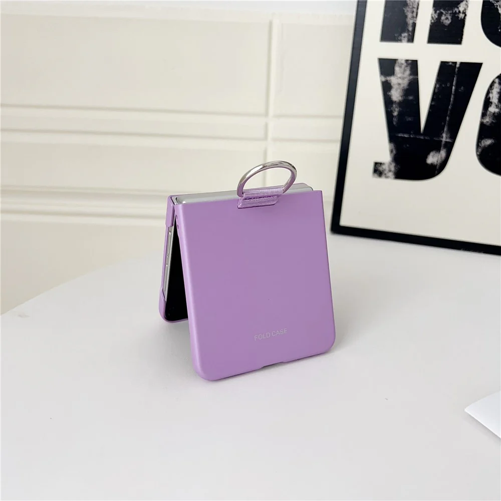 For Samsung Galaxy Z Flip7 5G Case Ring Holder Anti Drop Rubberized PC Phone Cover - Green - Image 4