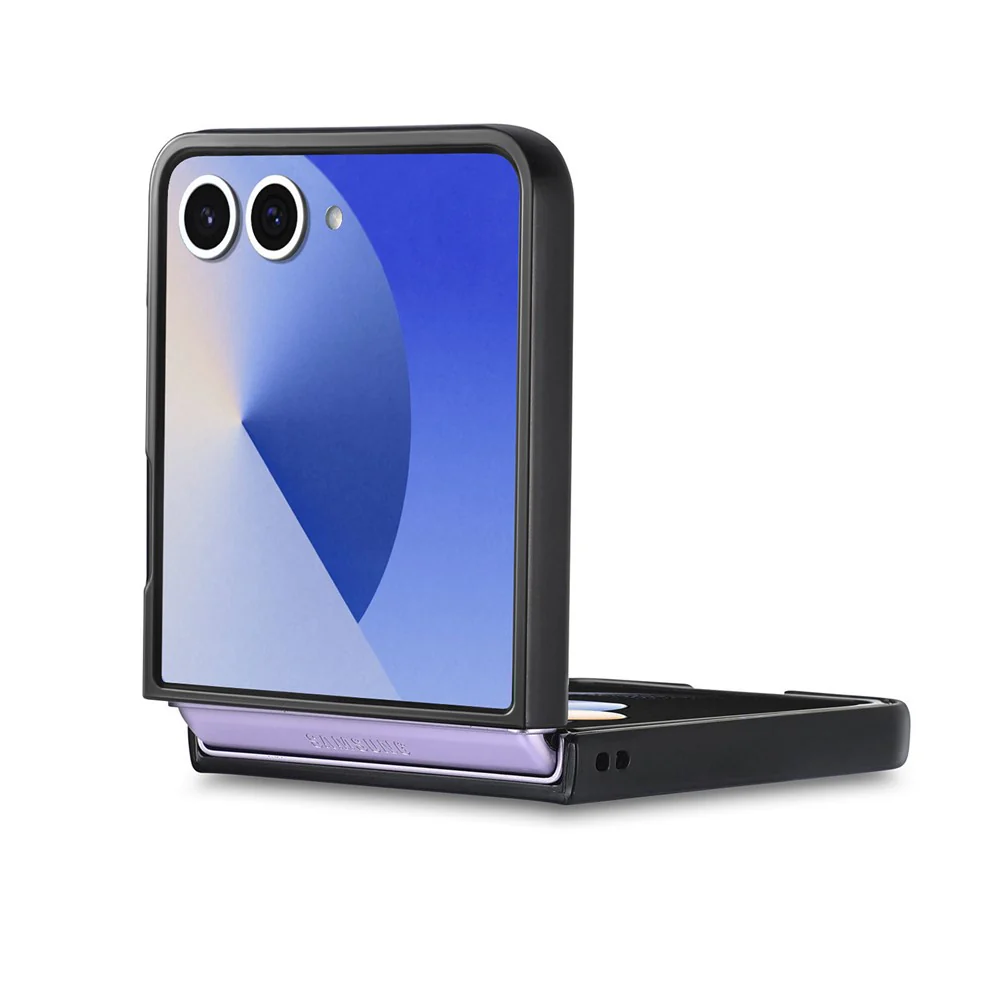 For Samsung Galaxy Z Flip7 5G Case Shockproof Slim Retro Leather Phone Back Cover - Pink - Image 3