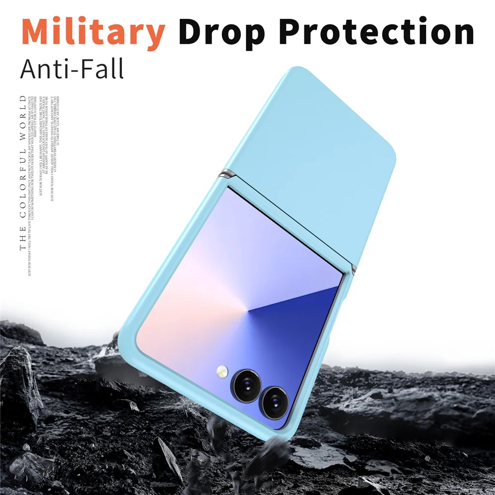 For Samsung Galaxy Z Flip7 5G Case Shockproof TPU PC Slim Phone Cover Skin-Touch - Baby Blue - Image 2