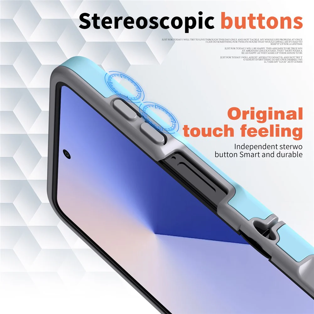For Samsung Galaxy Z Flip7 5G Case Shockproof TPU PC Slim Phone Cover Skin-Touch - Baby Blue - Image 5
