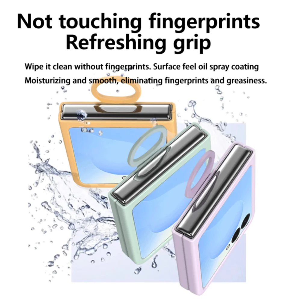 For Samsung Galaxy Z Flip7 5G Case Skin-touch PC + TPU Phone Cover with Ring Holder - Gradient Pink - Image 7