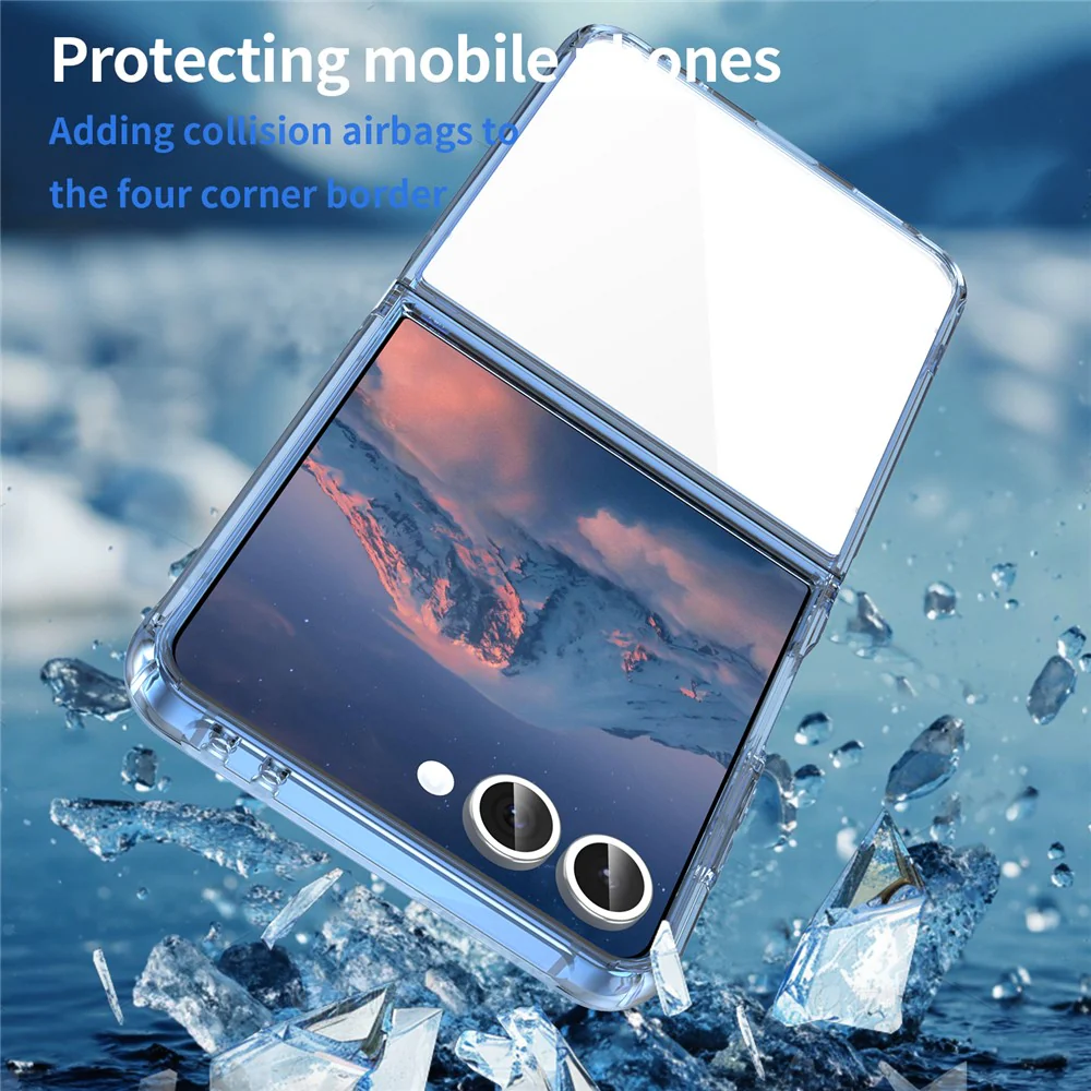 For Samsung Galaxy Z Flip7 5G Case TPU + Acrylic Phone Back Cover Anti Yellowing - Blue - Image 5
