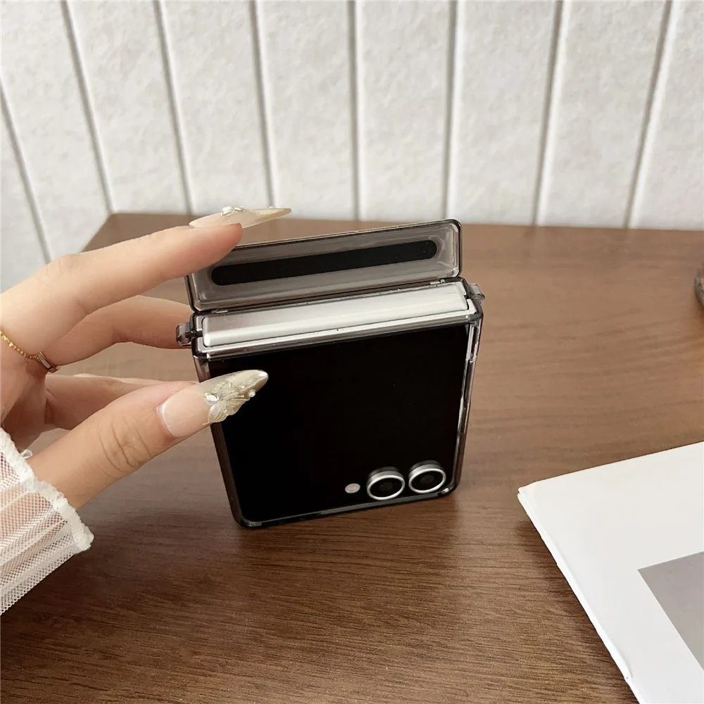 For Samsung Galaxy Z Flip7 5G Phone Case Compatible with MagSafe Leather + PC Protective Cover - White - Image 4