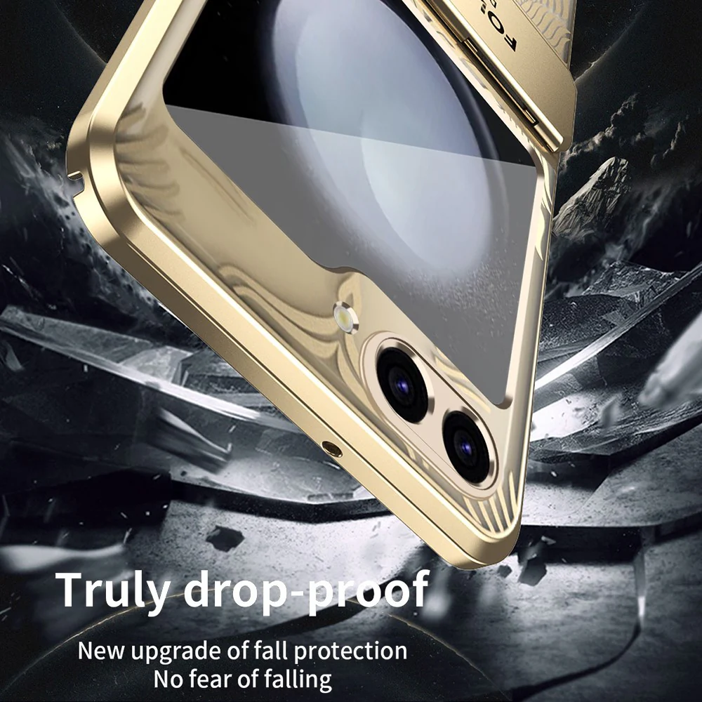For Samsung Galaxy Z Flip7 FE 5G / Flip6 5G Case Hard PC Wing Frame Design Back Phone Cover - Black - Image 2