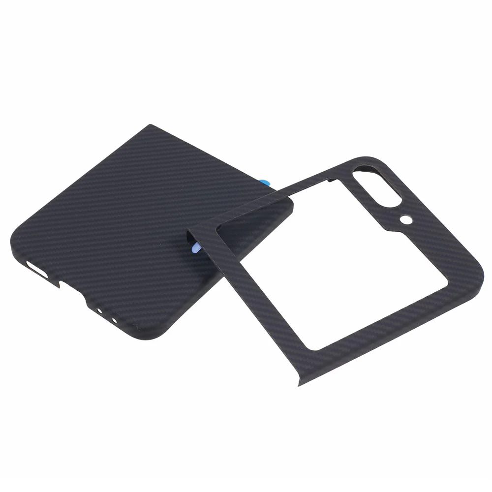 For Samsung Galaxy Z Flip7 FE 5G / Z Flip6 5G Case 600D Fine Texture Aramid Fiber Phone Cover - Black - Image 6