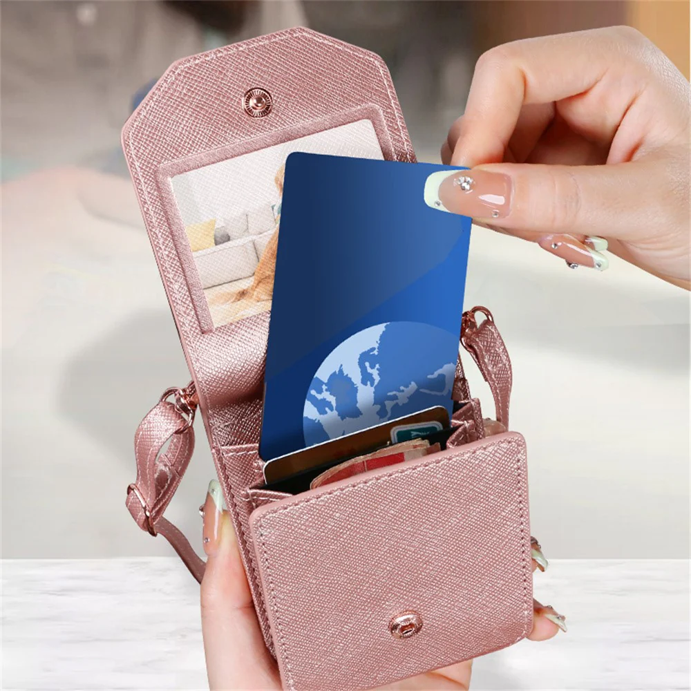 For Samsung Galaxy Z Flip7 FE 5G / Z Flip6 5G Case Card Bag Kickstand PU Leather PC Phone Cover with Strap - Orange - Image 4