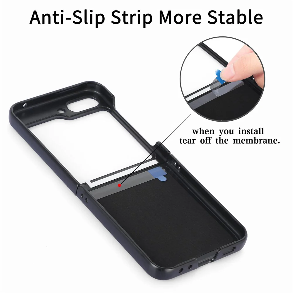 For Samsung Galaxy Z Flip7 FE 5G / Z Flip6 5G Case Card Holder Kickstand Retro Texture Leather Back Cover - Blue - Image 6