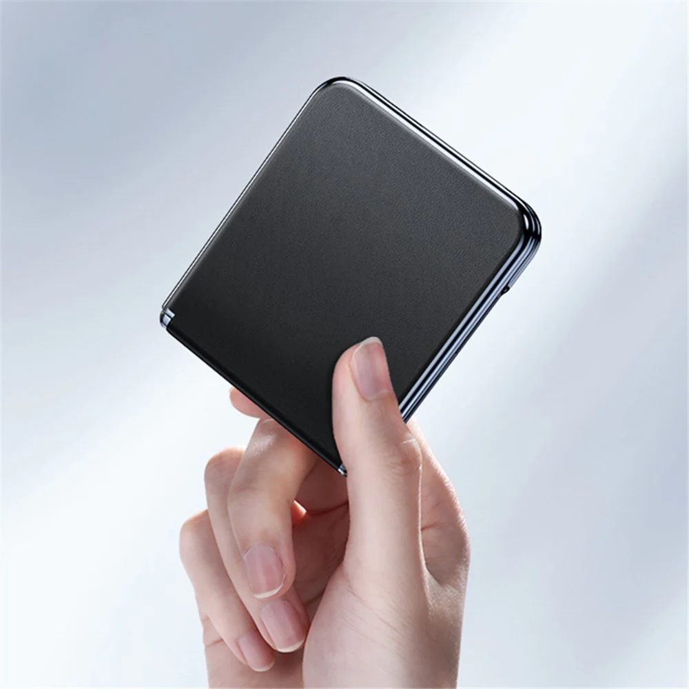 For Samsung Galaxy Z Flip7 FE 5G / Z Flip6 5G Case Electroplating Magnetic Hinge PU+PC Phone Cover - Purple - Image 7