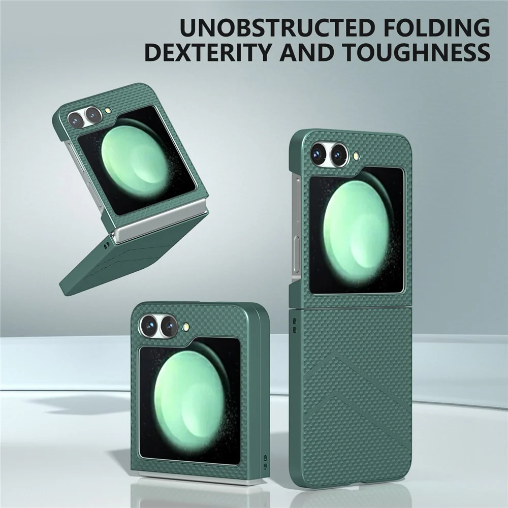 For Samsung Galaxy Z Flip7 FE 5G / Z Flip6 5G Case Hard PC Matte Folding Phone Cover - Dark Green - Image 2