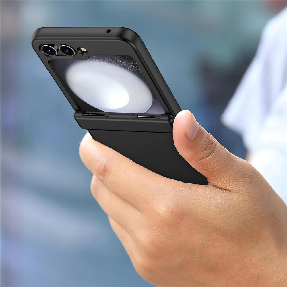 For Samsung Galaxy Z Flip7 FE 5G / Z Flip6 5G Case Hinge Protection TPU+PC Phone Cover - Black - Image 3