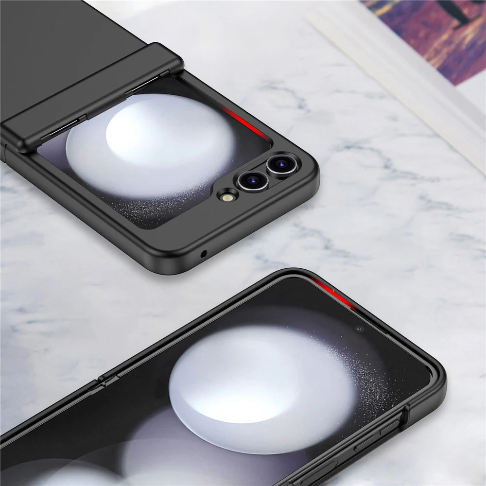 For Samsung Galaxy Z Flip7 FE 5G / Z Flip6 5G Case Hinge Protection TPU+PC Phone Cover - Black - Image 4