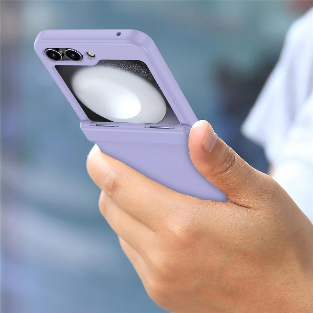 For Samsung Galaxy Z Flip7 FE 5G / Z Flip6 5G Case Hinge Protection TPU+PC Phone Cover - Light Purple - Image 3