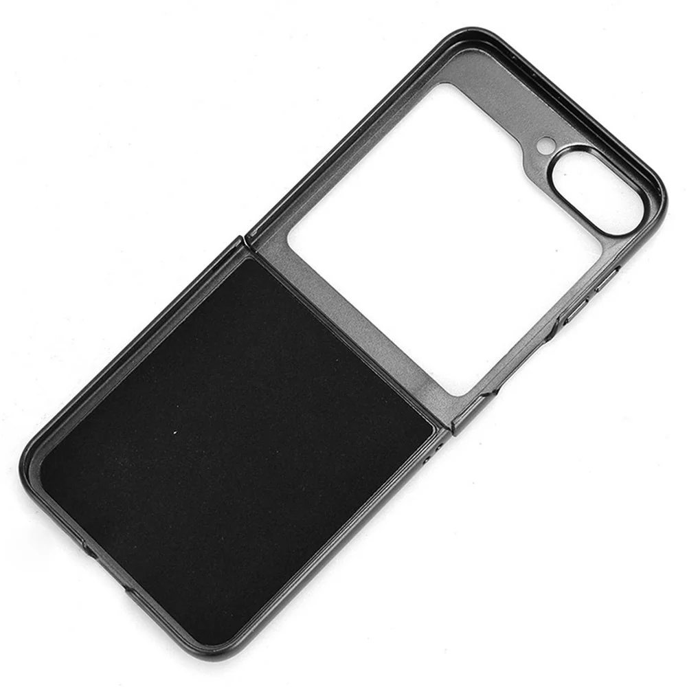 For Samsung Galaxy Z Flip7 FE 5G / Z Flip6 5G Case Litchi Texture Leather Hard PC Phone Cover - Blue - Image 4